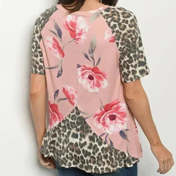 Animal Print with Floral Top - Picture 2 of 2
